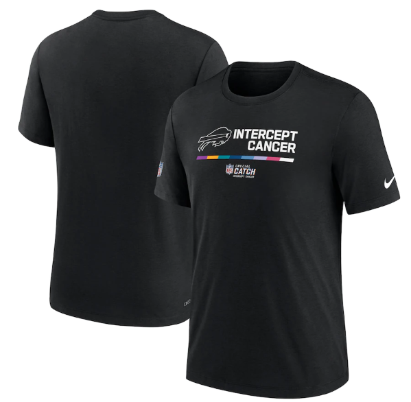 Men's Buffalo Bills 2022 Black Crucial Catch Performance T-Shirt Men's Buffalo Bills 2022 Black Crucial Catch Performance T-Shirt